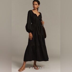 Anthropologie Somerset Maxi Dress full sleeve